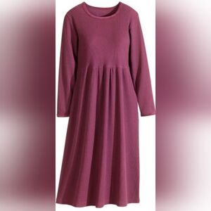 The Vermont Country Store Merlot Thermal Knit Dress by Leisure Life sz XL